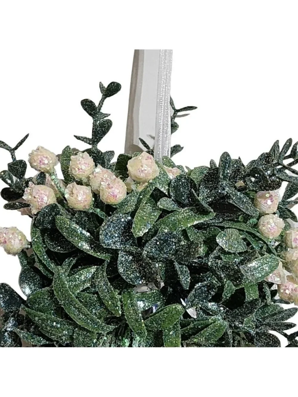 Christmas Kissing Krystal Large acrylic mistletoe ornament by Ganz